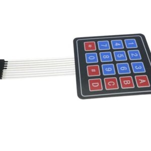 4×4 Matrix Membrane Keypad with convenient adhesive