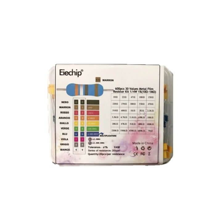 Resistor kit Metal Film 30 Values* 20 pcs